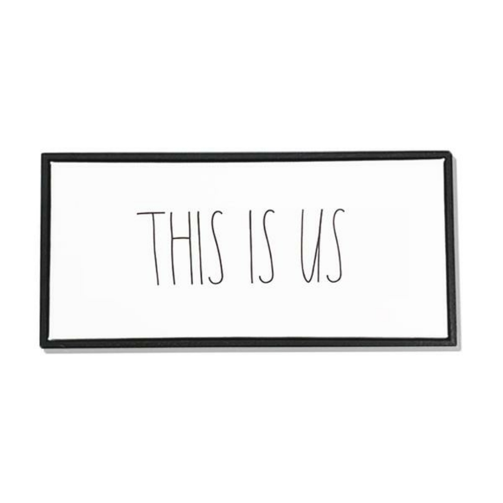 Rae Dunn "This Is Us" Wood Frame Canvas Wall Art - Picture 2 of 3